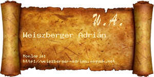 Weiszberger Adrián névjegykártya