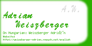 adrian weiszberger business card